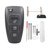3 Button Flip Car Key Shell with Steel Pin Removal