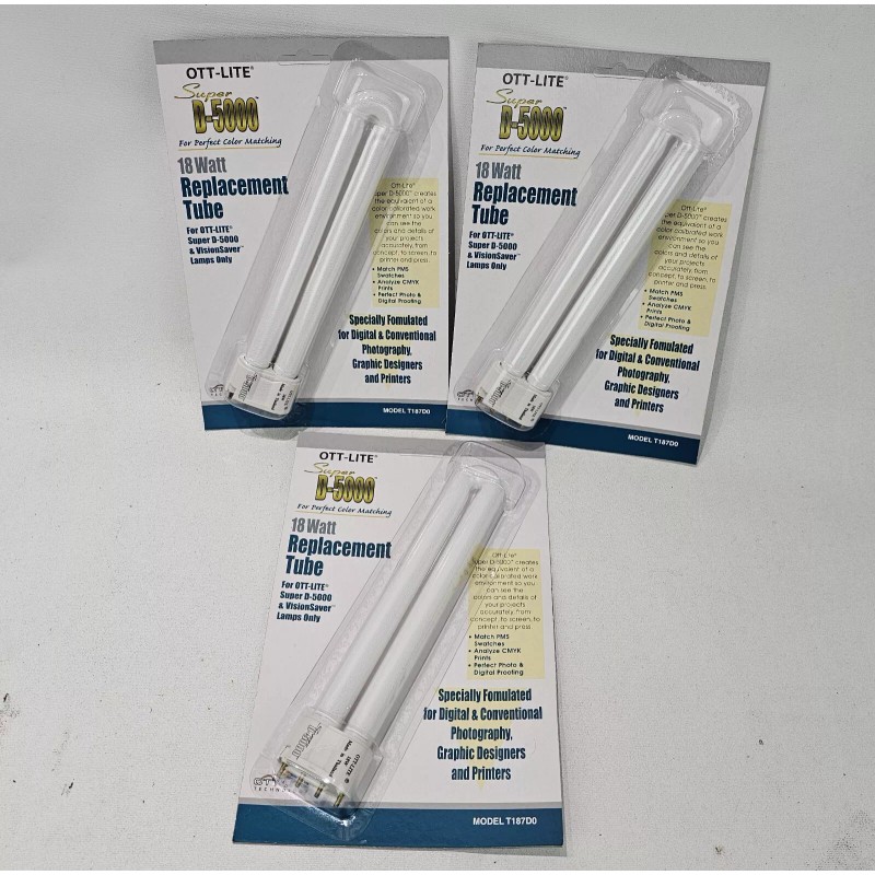 OttLite Lot of 3, Ott-Lite Super D-5000 VisionSaver 18w Replacement