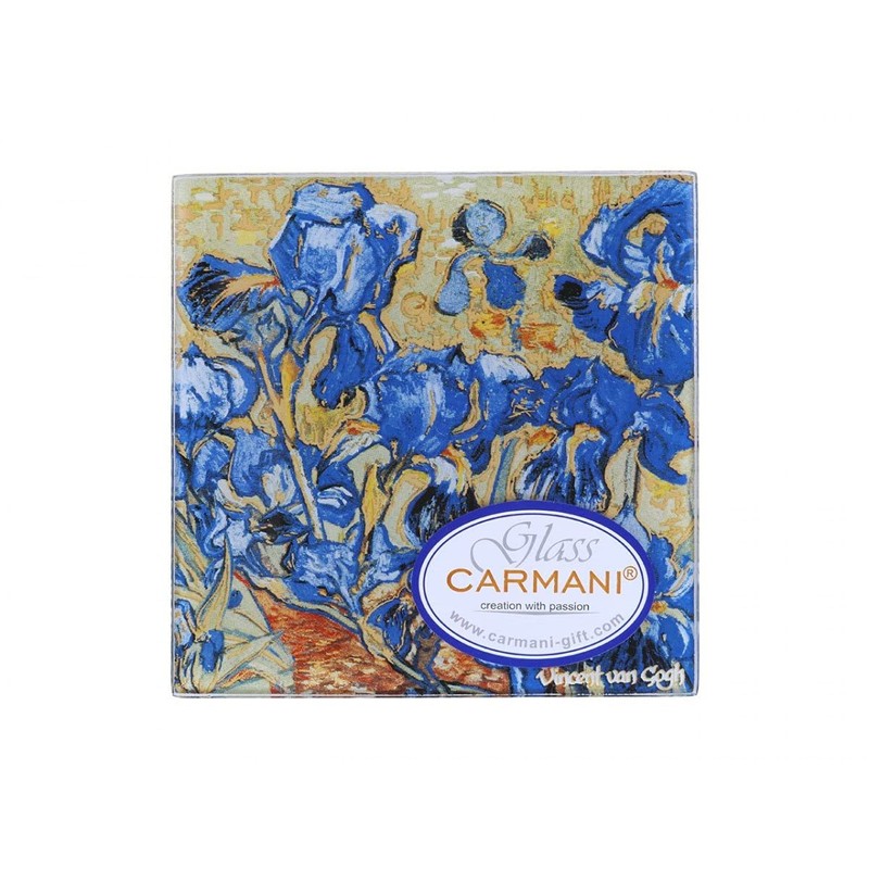 CARMANI - Glass Coaster, Glass Underlay, Drinks Mat with Vincent