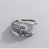 The Charmery Crocodile Alligator Sterling Silver 925 Adjustable Ring