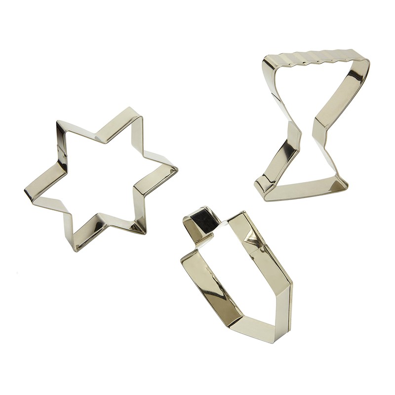 Hanukkah Cookie Cutters - Stainless Steel Chanukah Cookie Cutters -