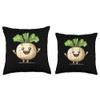 Rutabaga Smiling Comic Style Throw Pillow
