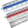 Biaungdo 3 Pack Architectural and Engineer Scale Ruler Set, 12
