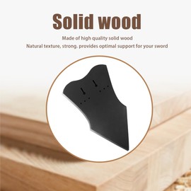 DONGKER Sword Holder, 1 Piece Wooden Wall Mount for Swords, Solid Wood Sword Stand with Hooks and Screws for Bow, Medieval Sword, Dagger, Axe (without Sword)