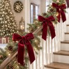 G2PLUS 25mm Burgundy Christmas Velvet Ribbon for Gift Wrapping: 25