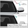 Compatible with Volkswagen Beetle Hatch 2pcs Tape-On Window Visor Deflector