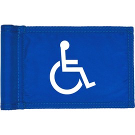 Golf City Products Handicap Mini Golf Flag with Tube Insert - Putting Green Flags are 8" L x 6" H and Made from Premium 420D UV-Stabilized Nylon for Truly Durable Golf Flags for Yard