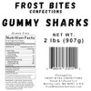 Sour Sharks Gummy Candy, Blue Raspberry, Bulk, 2 Pounds