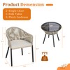 Devoko Patio Furniture Set 3 Pieces Rope Woven Bistro Set
