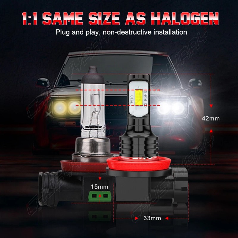CHUSYYRAY For 2016-2023 Toyota Tacoma 6x LED Headlight High-Low Beam