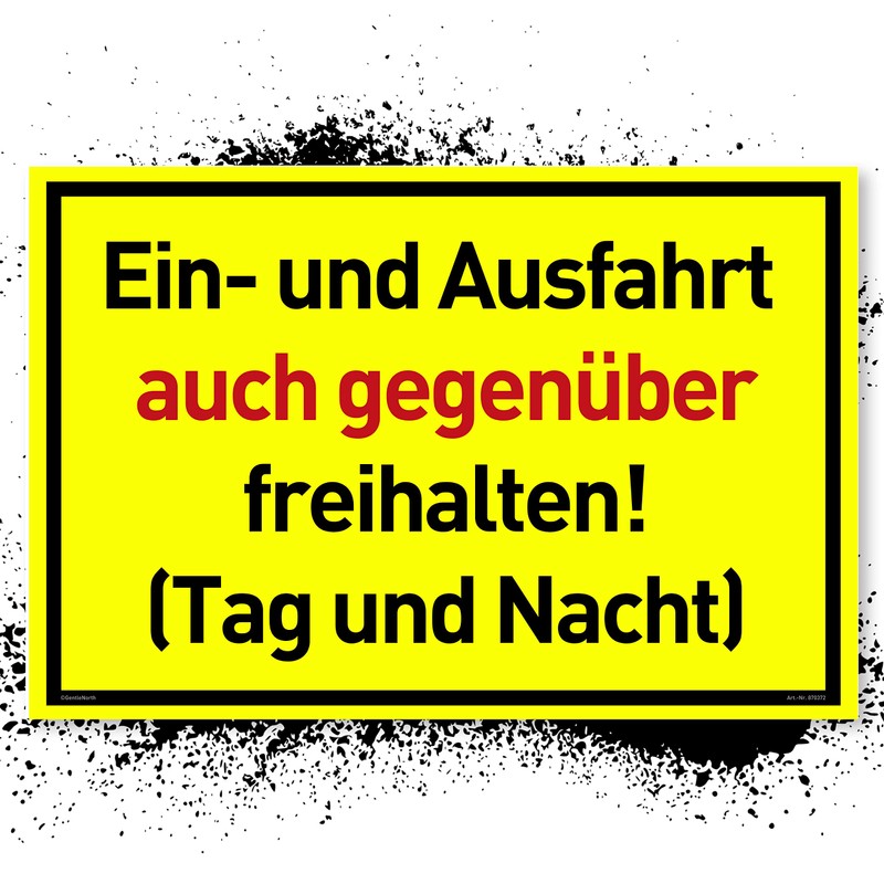 Entry Free Signs (30 x 20 cm Plastic) - Ausfahrt