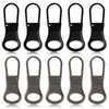 Ouligay 10pcs Zipper Pull Replacement Detachable Zipper Pull Tab Metal