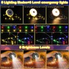 Camping String Lights, Rechargeable Tent Lights String with 8 Lighting