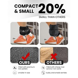 Ankle Weights, 5 Lbs X 2 Wrist Leg Arm Weights for Women, Kids and Men, Comfortable and Soft, Pretty Sturdy, Perfect for Dancing, Running, Walking, Fitness, Workout, Physical Therapy