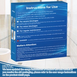 Drain Clog Remover 18 Packs Fast Acting Drain Cleaner Powders for Kitchen Sink Bathroom Shower Bathtub Powerful Pipe Unclogger Clears hair Grease Safe for Pipes