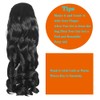 YUDAOHAIR 14 Inch Ponytail Extension Black Freedom Curl Clip In