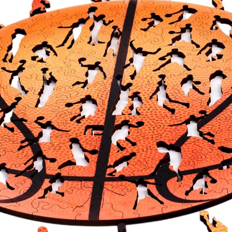 203 Pieces Irregular Basketball Shape Puzzle Wooden Toys Wooden Jigsaw