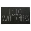 Melody Jane Dolls House Bath Mat Hello Sweet Cheeks Black