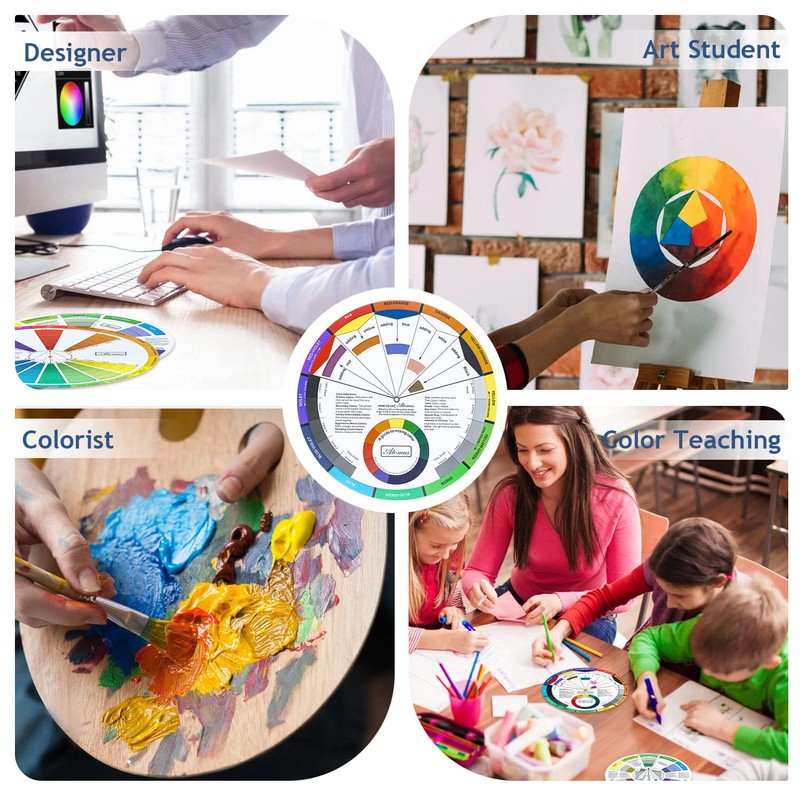 Wigearss Color Mixing Wheel Package for School Office Learning Guide