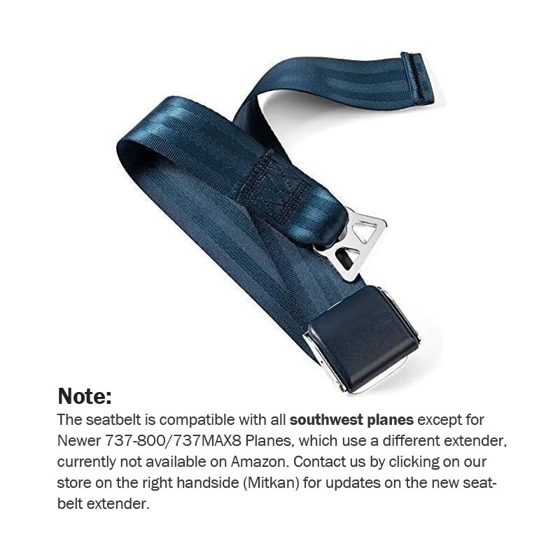 Mirone Adjustable Airplane Seat Belt Extender for Only Southwest Airlines
