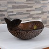 ELITE Atlantic Whale Pattern Tempered Glass Bathroom Vessel Sink &