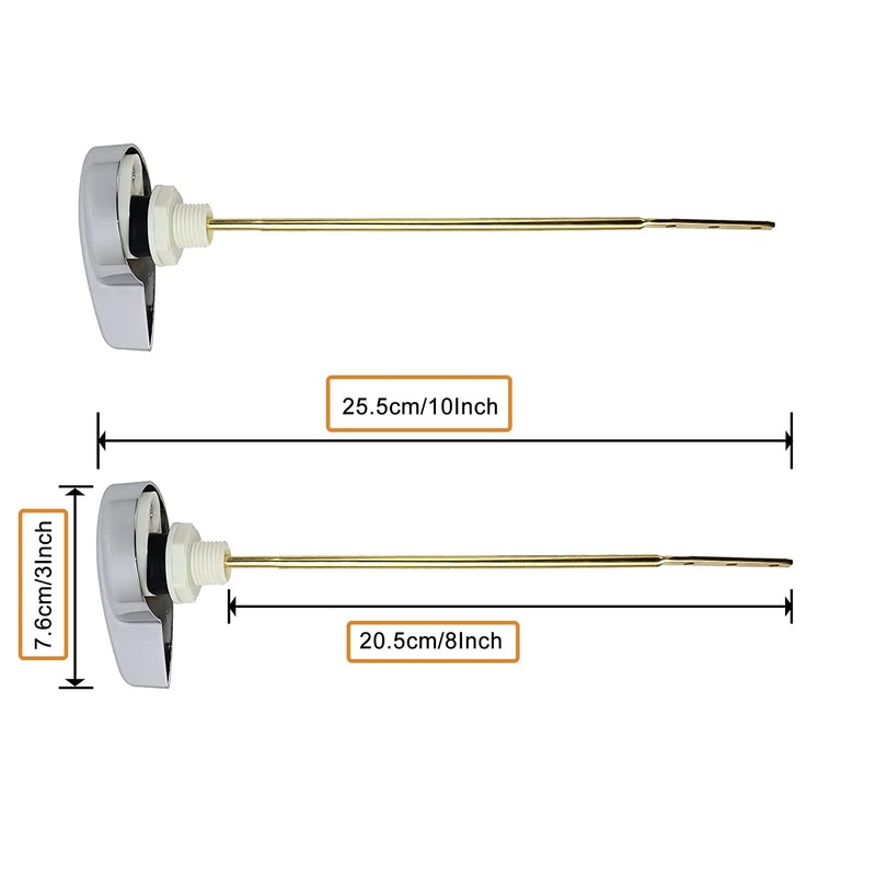 Windspeed 2 Pack Toliet Tank Flush Lever Handle, Universal Side