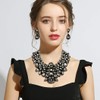 Flyonce Costume Jewelry for Women, Rhinestone Crystal Statement Necklace Earrings