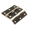 Murtenze 12 Pack 2.5 Inch Cabinet Hinge, Antique Bronze Butt