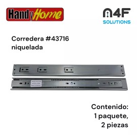Handyhome Corredera Cajón Handyhome 40cm X 4.5cm 1paquete 2pz 43716