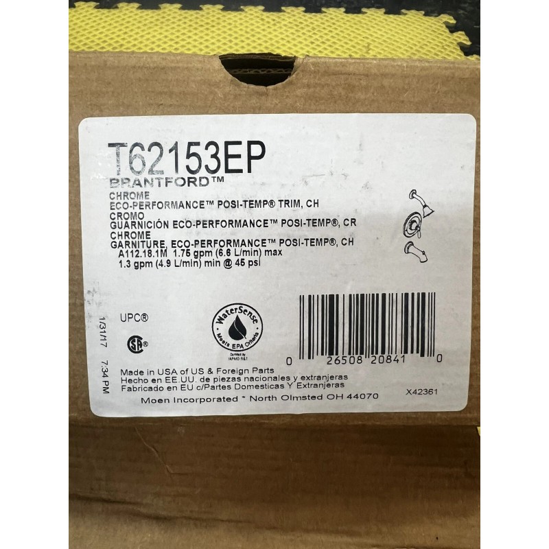 Moen T62153EP Brantford Bathtub and Shower Trim Kit Valve Required