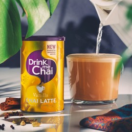 Drink Me Chai Vanilla Chai Latte 250g - Just Add Water, Vanilla Chai Latte Powder (Vanilla, Pack of 1)