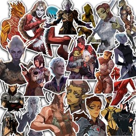 20 Pcs Baldur's Gate Stickers Pack - Focus Game Vinyl Waterproof Decals for Kids Cute Kawaii Water Bottle, Bicycle, Luggage, Computer, Skateboard, Car, Motorcycle Stickers
