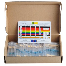 DIYmalls 600pcs 1/4W 1% Precision 30 Values Metal Film Resistance Assortment Kit Set 10 Ohm 1Mohm
