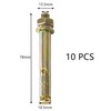 10 PCS M8*80mm Expansion Bolts,Hex Bolt Sleeve,Concrete Anchor (M8*80mm, 10)