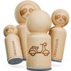 Moped Scooter Motor Vehicle Rubber Stamp for Stamping Crafting Planners