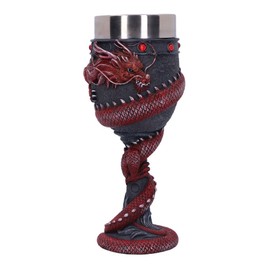 Nemesis Now Dragon Coil Goblet, Red, 20 cm