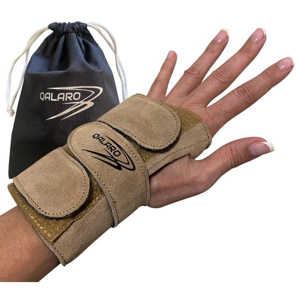 QALARO Suede Wrist Supports (Pair) with Bag | Gymnastics, Acrobatics,