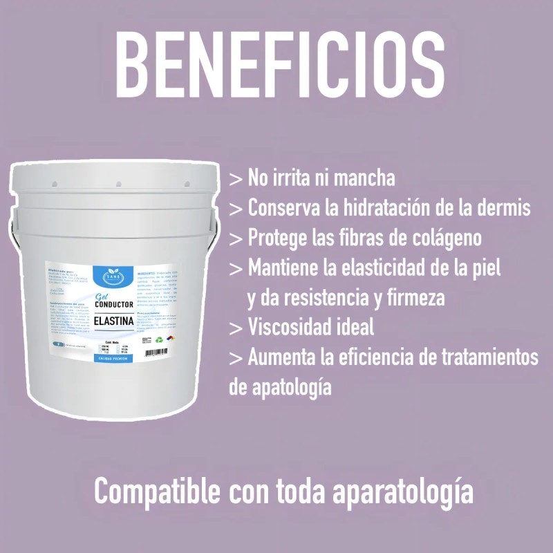 Gel Conductor Con Elastina Facial Y Corporal 500 Ml Sane