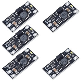 ANMBEST 5pcs Mini Boost Module 3.7V-5V 8V 9V 12V Electronic DIY Step Up Board with LED Indicator