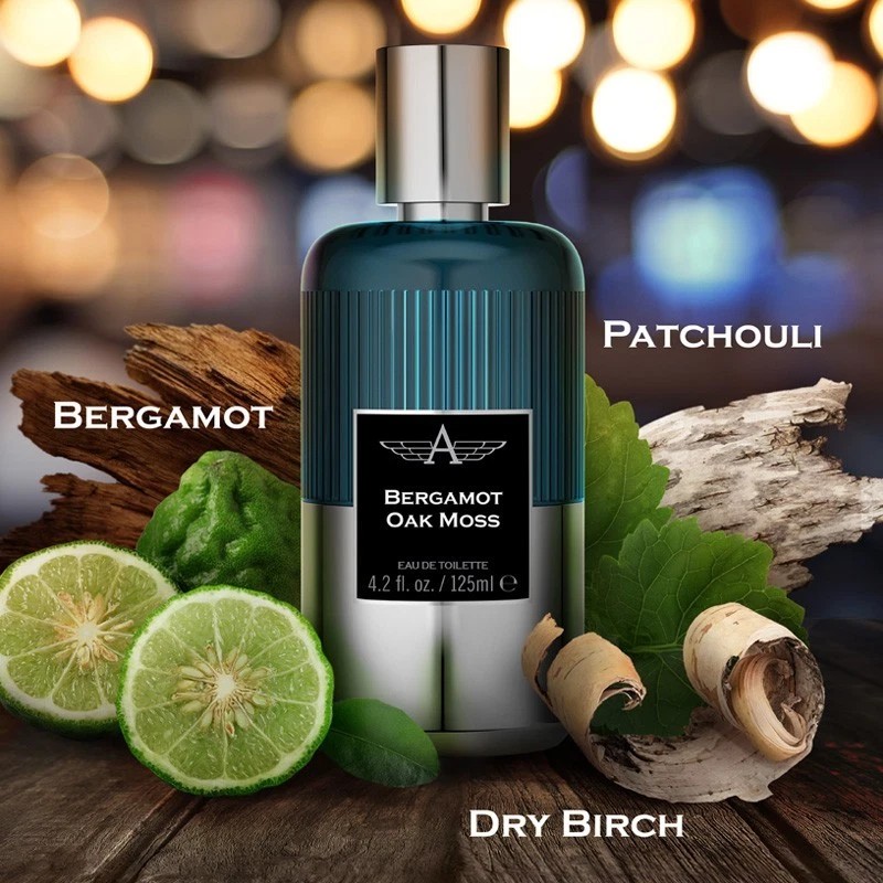 AUBUSSON Men's Bergamot Oak Moss Eau De Toilette Cologne -