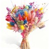 130Pcs Bright-Coloured Dried Flowers Bouquet 17Style