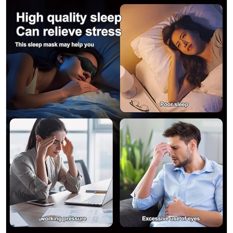 3D Sleep Mask for Dry Eyes – Moisture Chamber Design,