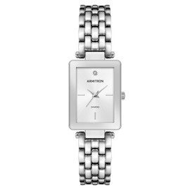 Armitron Women's Rectangular Genuine Diamond Dial Bracelet Watch, 75/5769
