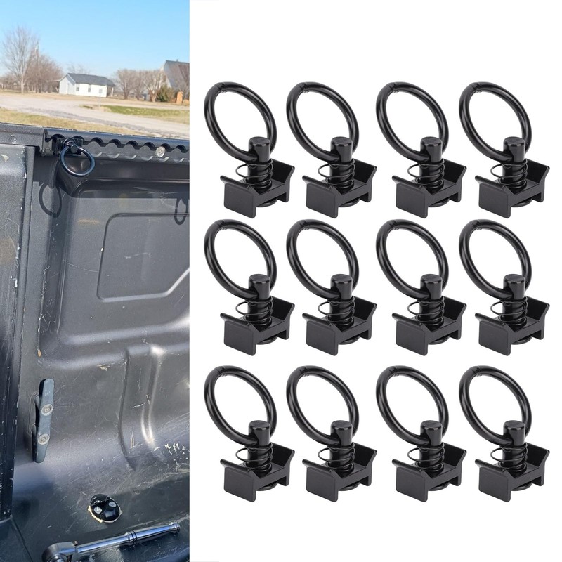 Jiawu 12 Pack Single Stud Fittings, L Track Tie Down