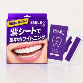 SMILE + EX Whitening Sheets EX, 14 Servings, 28 Sheets, White TETH Pack, Dental Care, Home Whitening Sheets, Purple Sheets, Instant Whitening, Concentrated, Purple Sheets, 14 Doses, 28 Sheets, Smile Plus, Abrasive Free, Papainic Acid, Phytic Acid