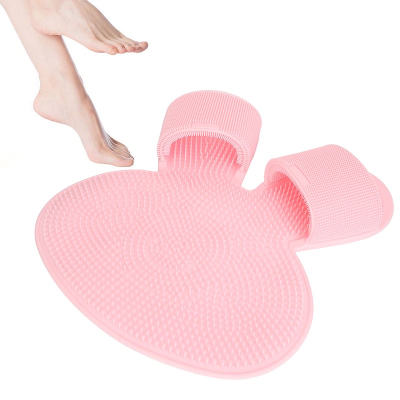Foot Scrubber Shower Mat with Strong Suction Cups Prevent Slip
