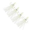 Mipcase 4pcs Luminous Octopus Fishing Hooks Night Light Squid Bait