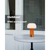 WEILAILUX Cordless Mushroom Table Lamp, Waterproof Shower Lamp, Battery Operated