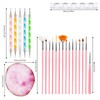 Kifmurase Nail Art Tools 22Pcs Set, Nail Art Brushes with