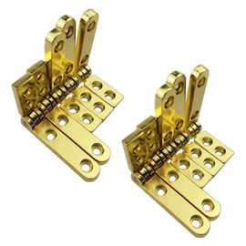 Rddconkit 10 Pcs 90 Degree Hinges Wooden Box Gift Wine Jewellery Box Chest Case Hinge Cabinet Hardware with Screws (Gold)